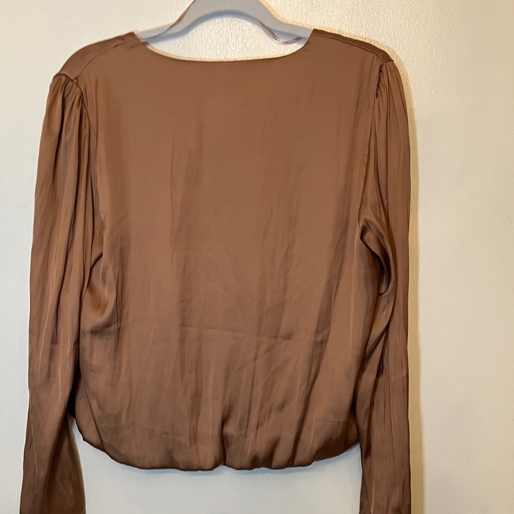 Sincerely Jules Copper V-Neck Blouse - Picture 7 of 9